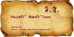 Hajdú Napóleon névjegykártya